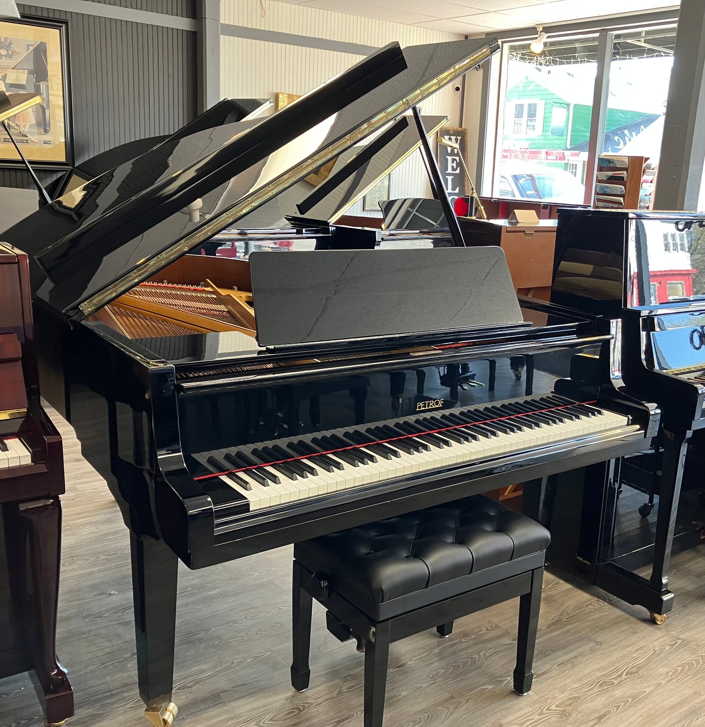 Petrof Model III 6'4" Conservatory Grand Piano (Polished Ebony Finish)