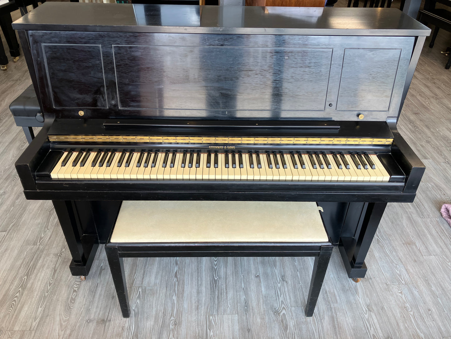Steinway 45" Studio Piano - Model 45 (Satin Ebony Finish)