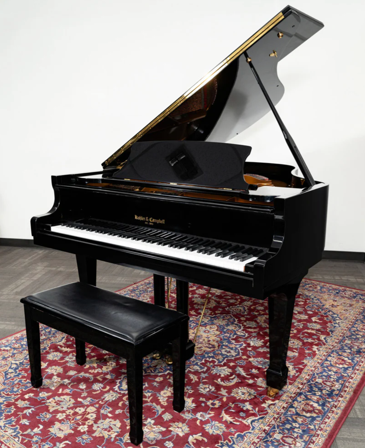 Kohler & Campbell SKG-600S (5'9") Medium Grand Piano (Polished Ebony Finish)