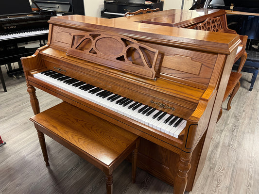 Young Chang F-110  44" Console Piano (Satin Oak Finish)