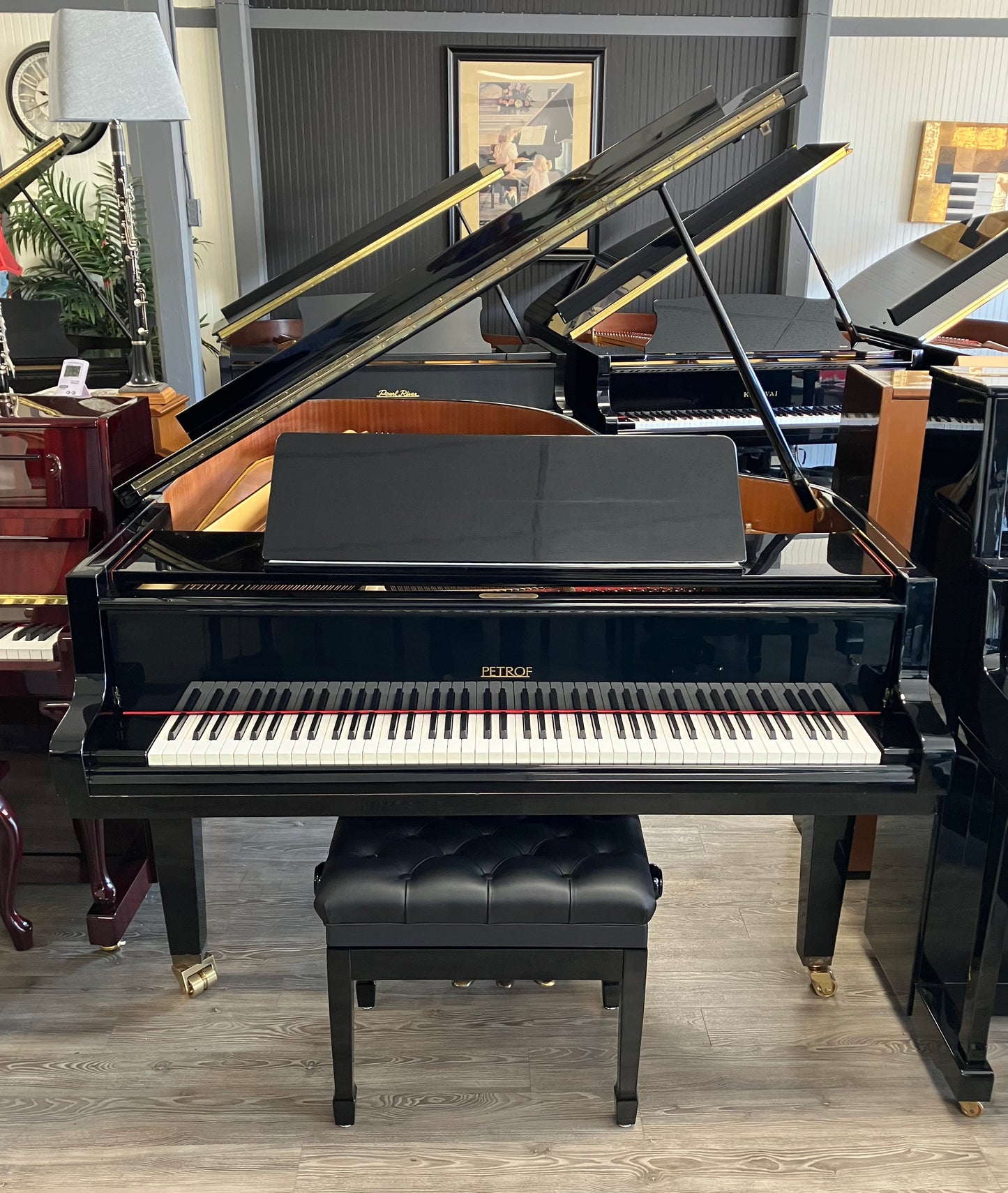 Petrof Model III  6'4" Conservatory Grand Piano (Polished Ebony Finish)