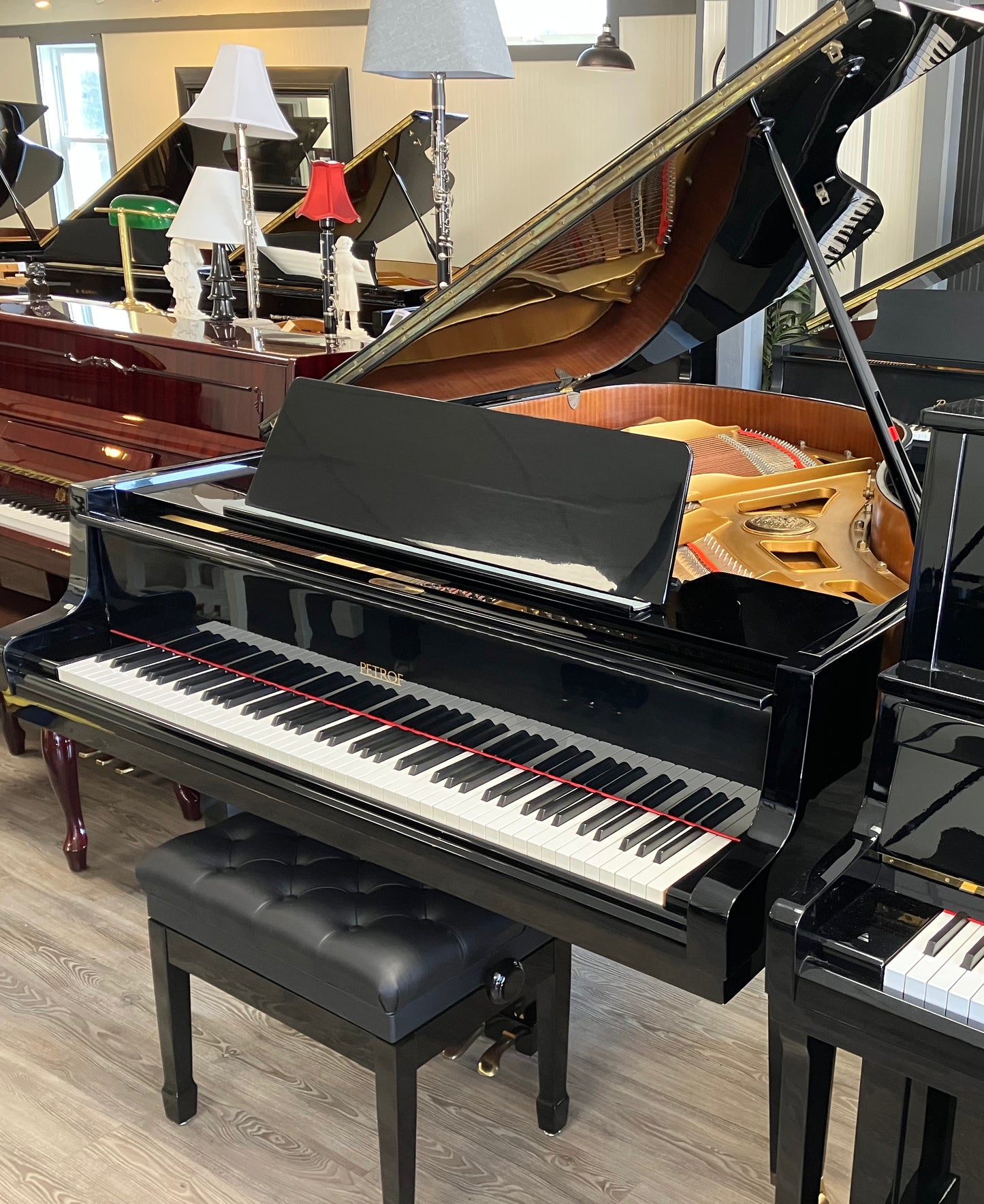 Petrof Model III  6'4" Conservatory Grand Piano (Polished Ebony Finish)