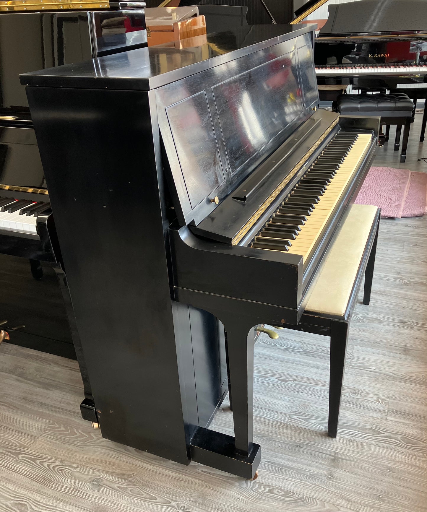 Steinway 45" Studio Piano - Model 45 (Satin Ebony Finish)