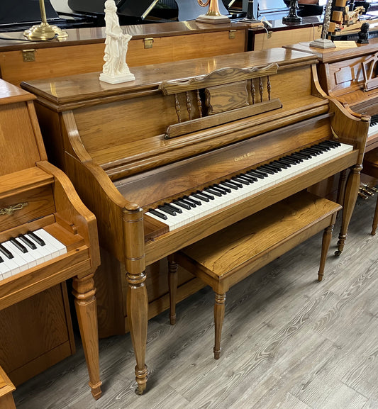 Charles Walter 44" Console Piano (Satin Pecan Finish)