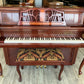Samick 46" Decorator Studio Piano (Satin Cherry with inlayed burled wood)