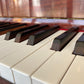 Samick 46" Decorator Studio Piano (Satin Cherry with inlayed burled wood)