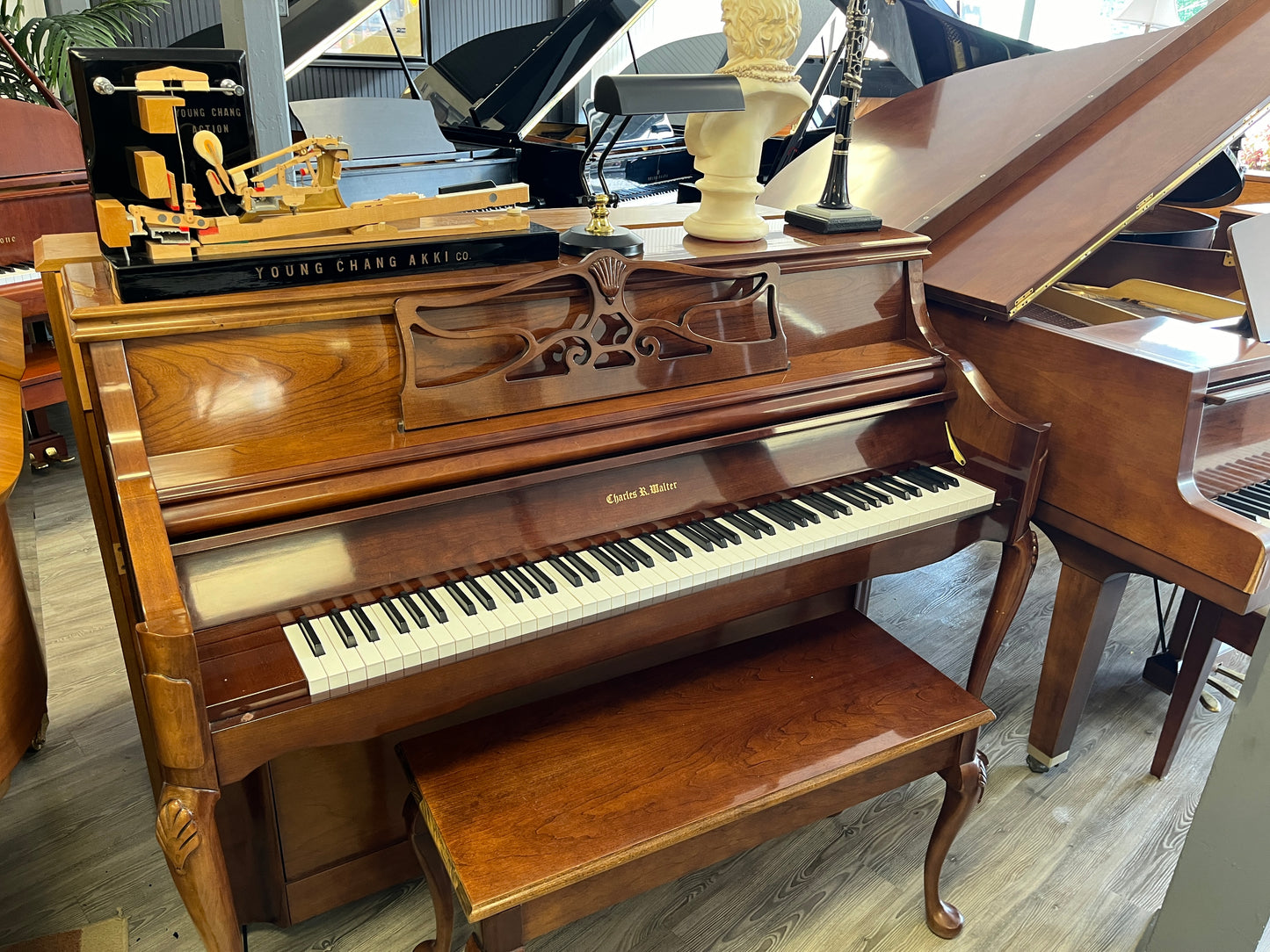 Charles Walter French Provincial (43") Console (Polished Cherry Finish)