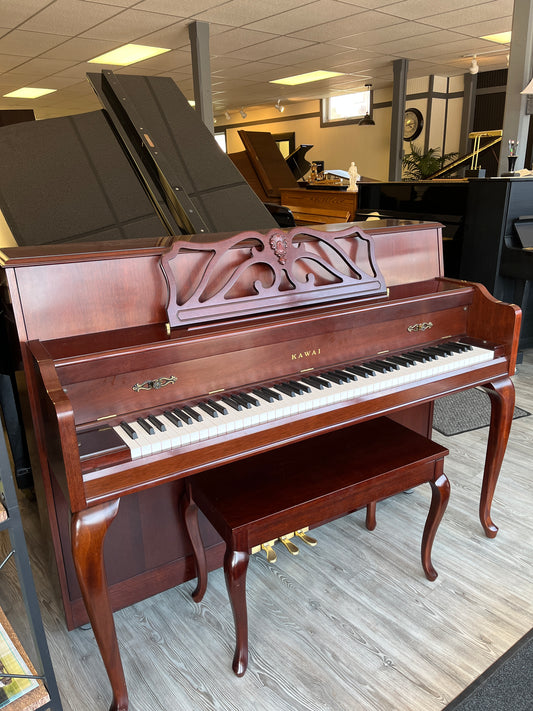 Kawai Model 607FP 44” Console Piano (Satin Cherry)